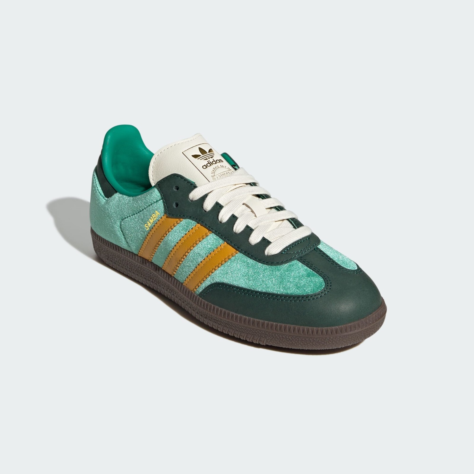 Adidas W Samba OG Original Shoes Court Green/Preloved Yellow JI2681 US 4-12