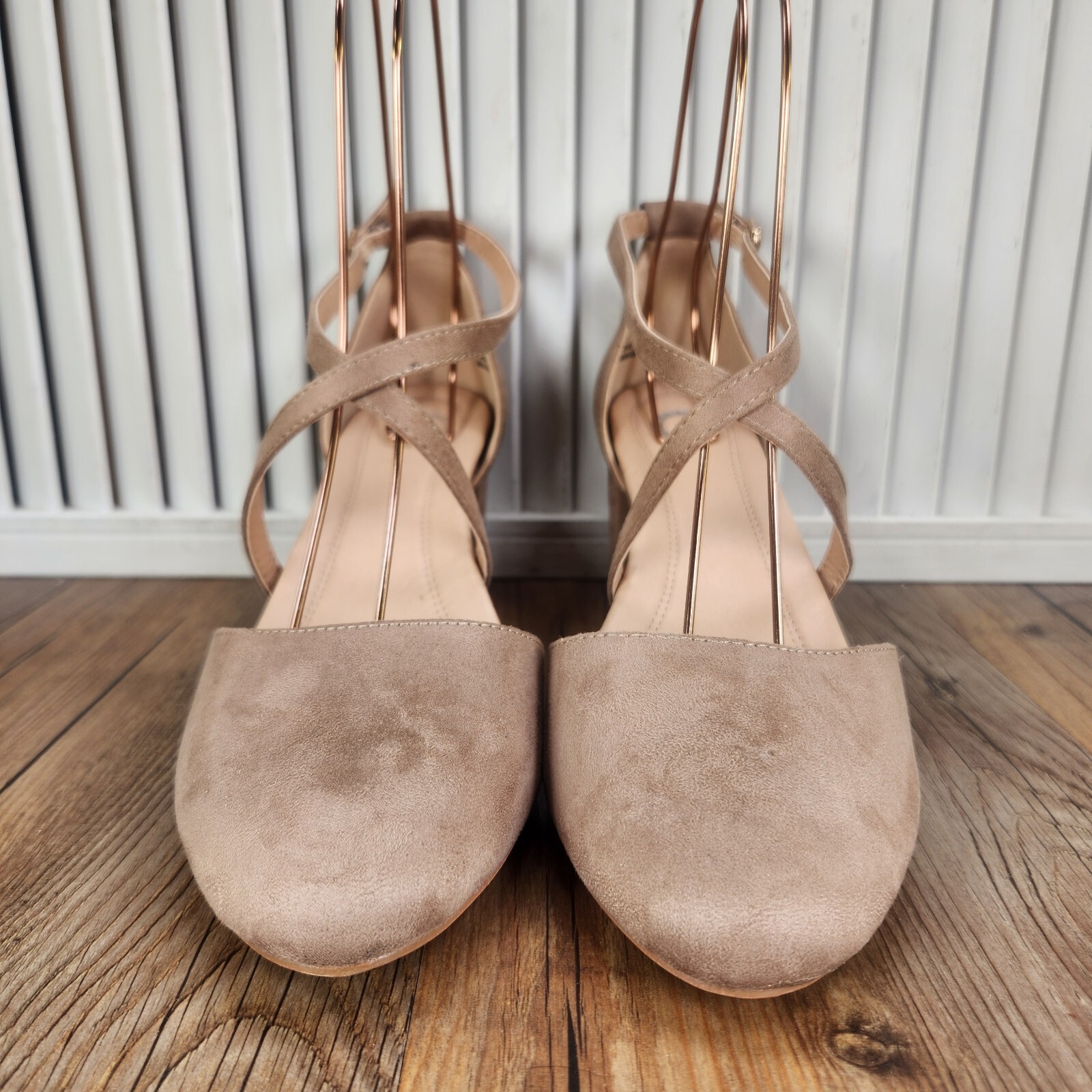Journee Collection Tru Comfort Foam Heels Women’s 11 Beige Strappy Pumps Classy