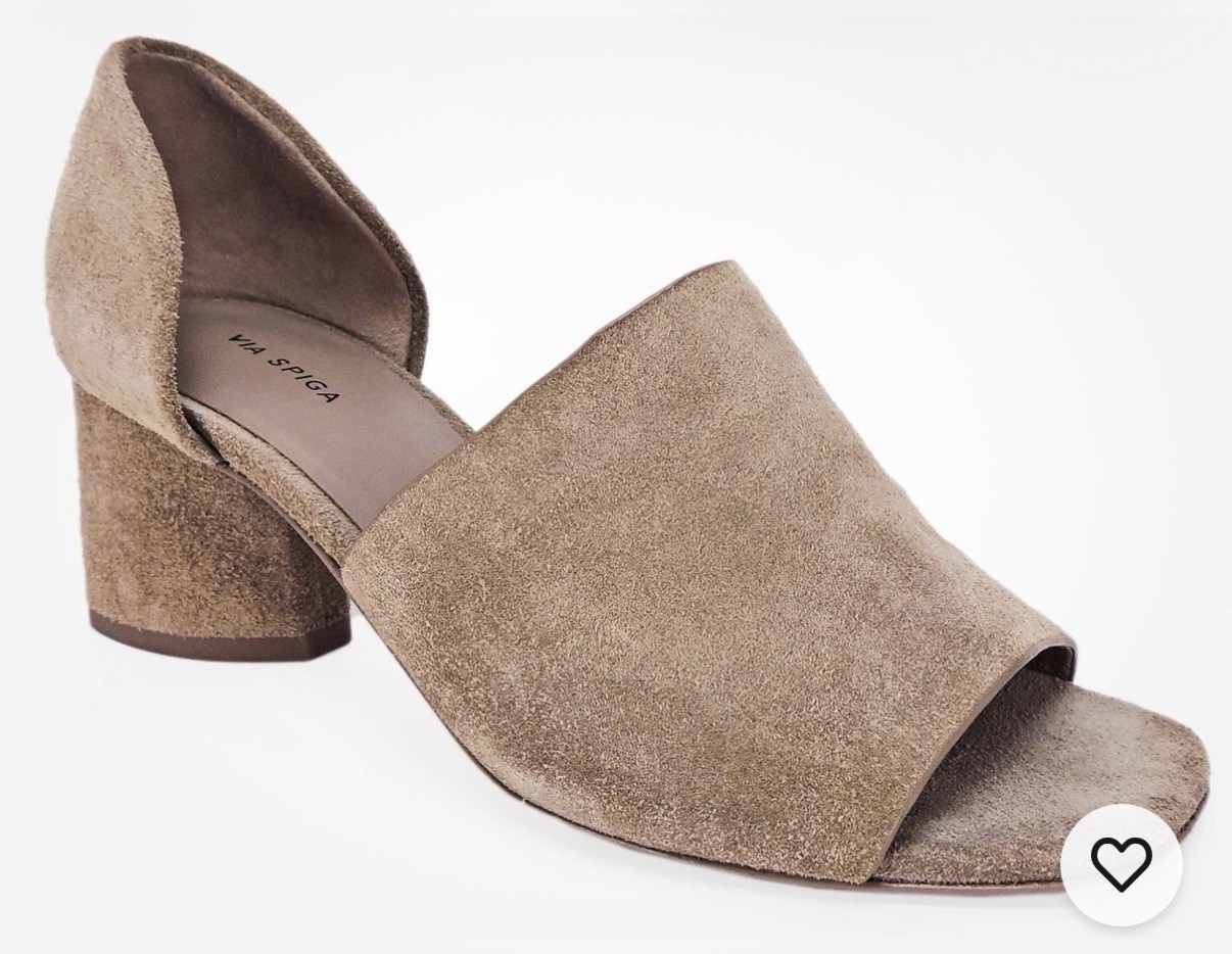 Via Spiga Women’s Suede Open Toe Sandal Size 5.5