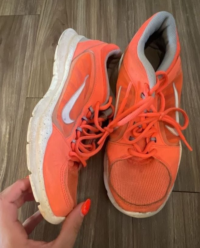 Nike Flex Trainer 4 Women’s Training Shoes Bright Mango Orange White