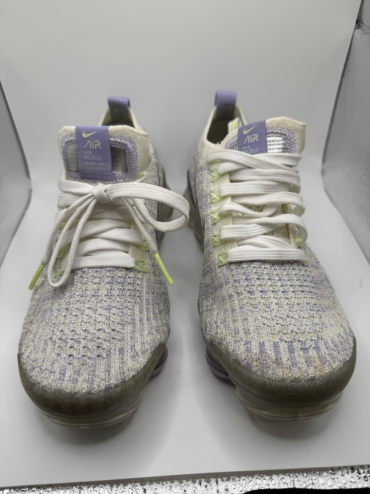 Nike Air VaporMax Flyknit 3 Barely Volt Lace-Up Low Top Sneaker AJ6910-102