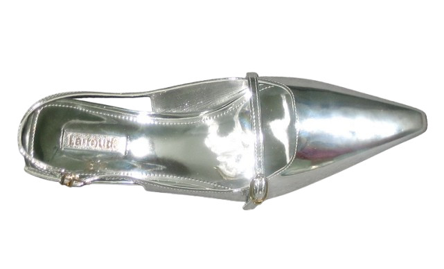 NEW Larroude INES Pump Women 10 Silver SPECCHIO Leather Made In Brazil MSRP$330