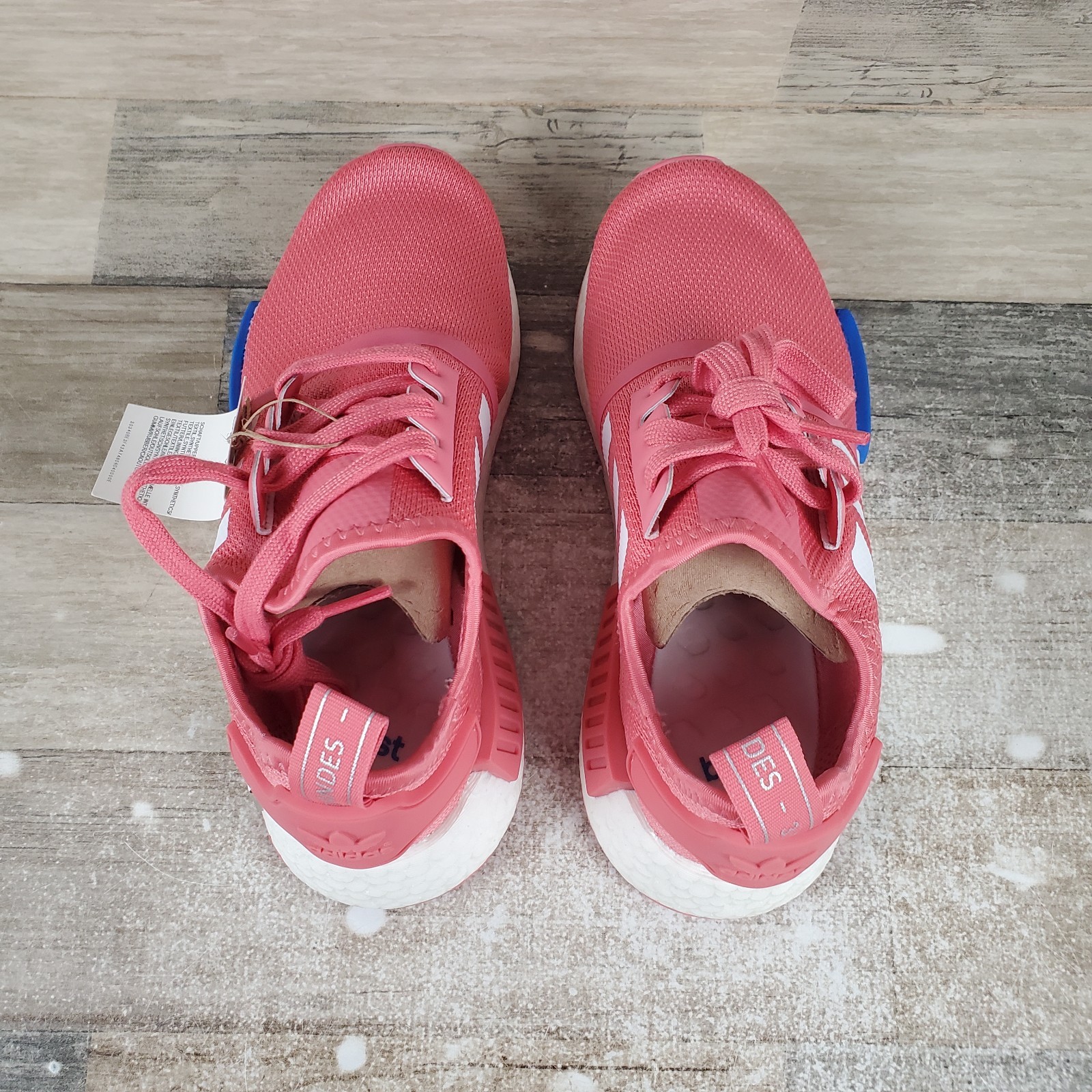 Adidas Originals NMD_R1 Womens Shoes Sz 6.5 Pink Lace-Up Low Top Sneakers