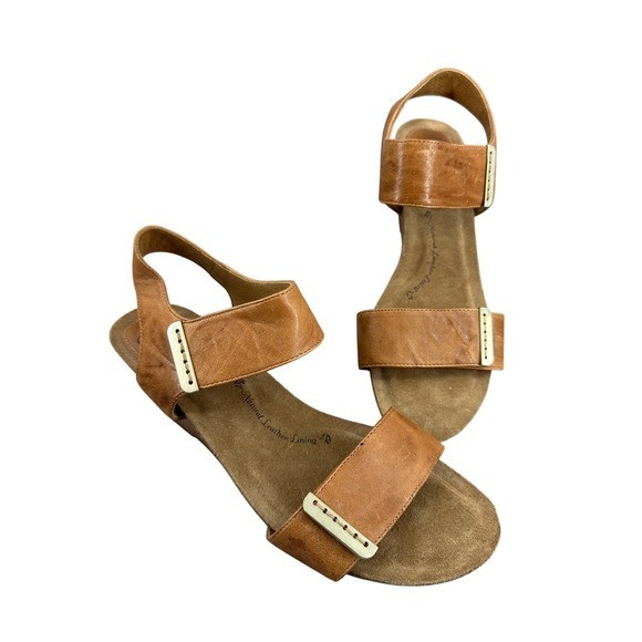 Sofft Verdi II Luggage (chestnut brown) Leather Sandals Strap Shoes 9 M