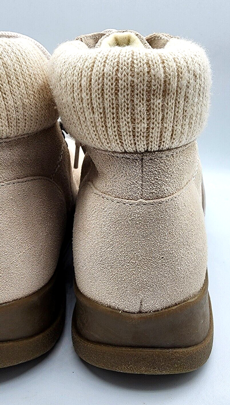 Wanderlust Ankle Boots Boston Winter T10459 Beige Suede Hiking Granolagirl 8.5 W