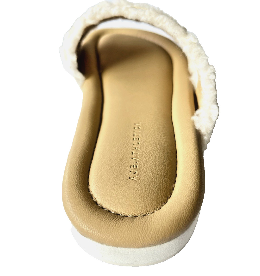 Aje Athletica Puffed Shearling Slides Size EU 37/AU 6/UK 4 Natural Tan BNWT