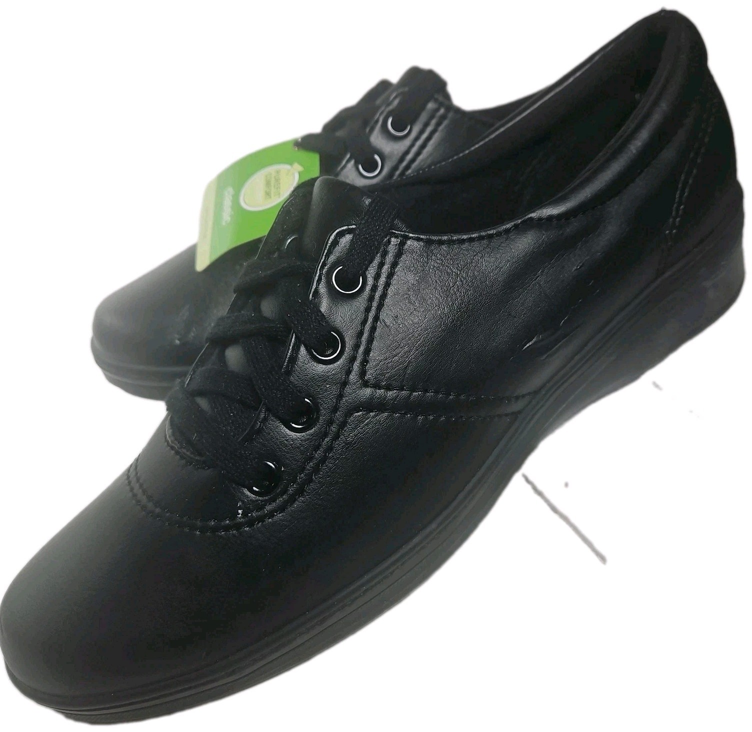 Grasshoppers New! Women Black NWT Walk Shoe Lace Up Sneakers Sz9M Ortholite[7E