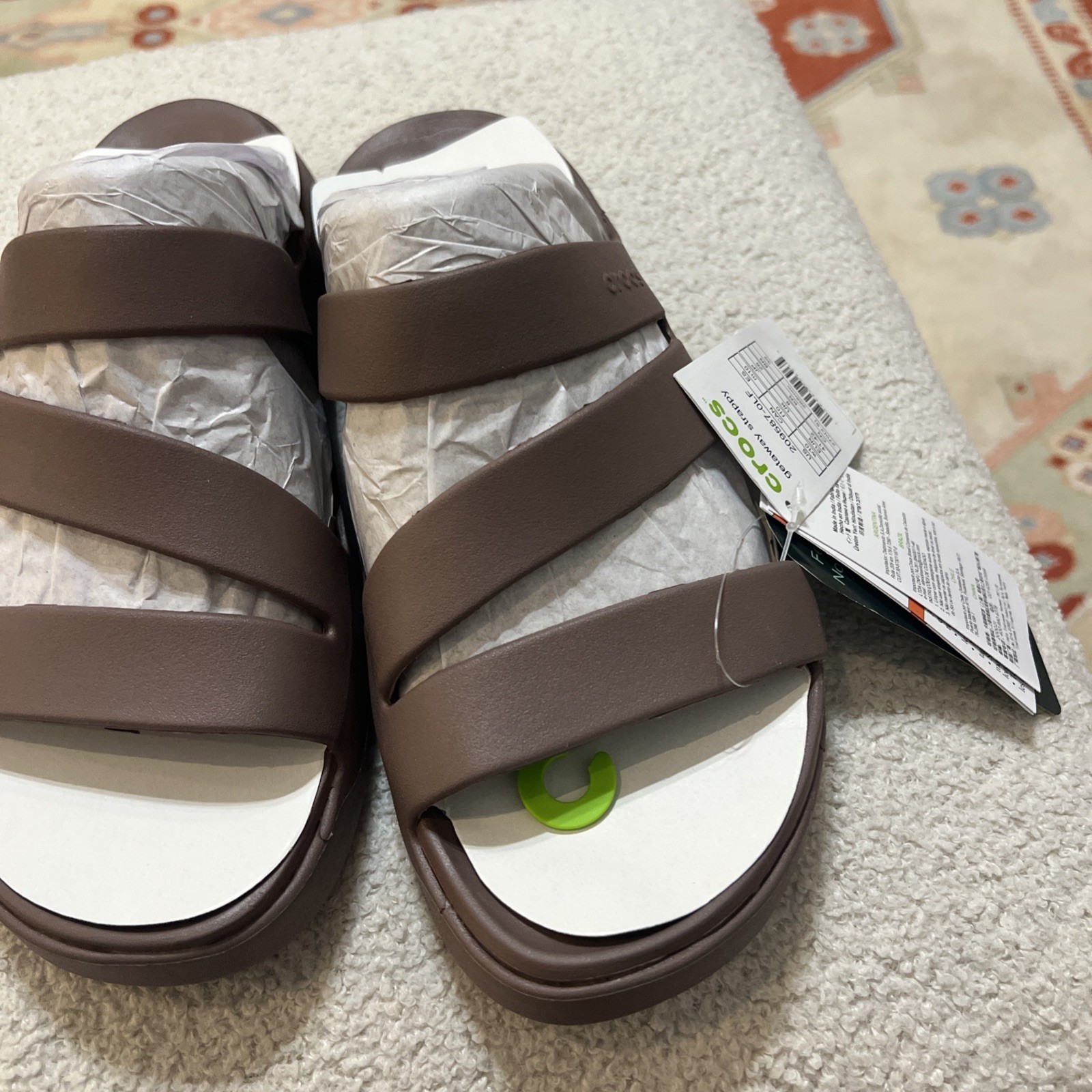 CROCS Getaway Strappy Sandals Truffle Brown NEW WOMENS Size 10