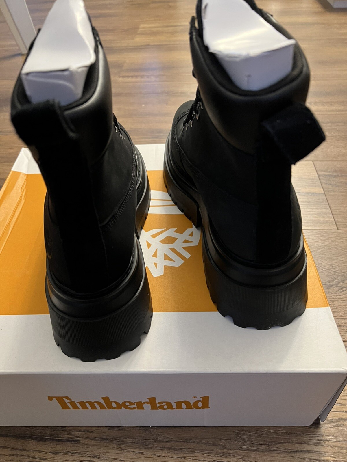 *NEW* WOMEN TIMBERLAND SKY 6-INCH LACE UP WATERPROOF BOOTS BLACK SIZE 8