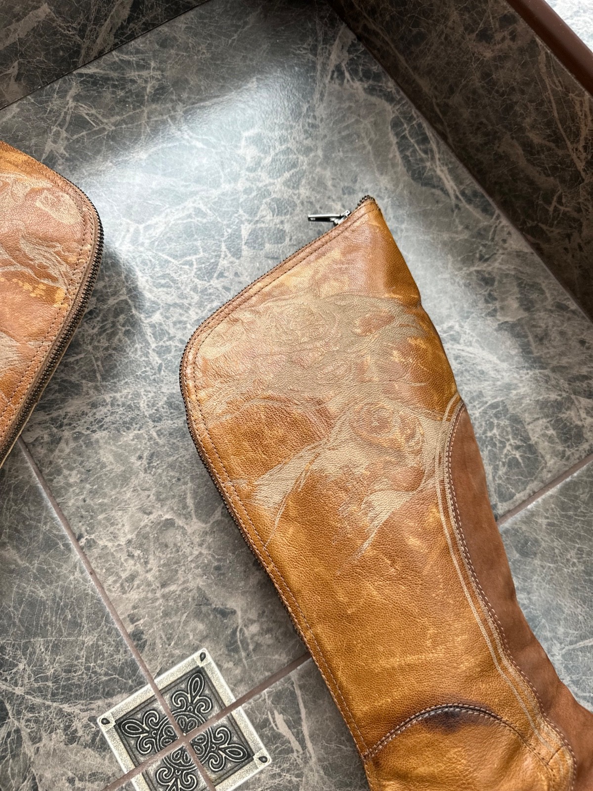 Vintage Puma x Alexander McQueen Leather Knee High Boots EU 37 US 6.5 Sample Rar