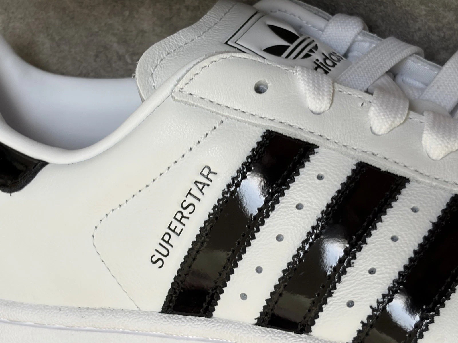 Adidas Superstar II W Shoes Cloud White/Core Patent Black JP9677 US W 8.5 New