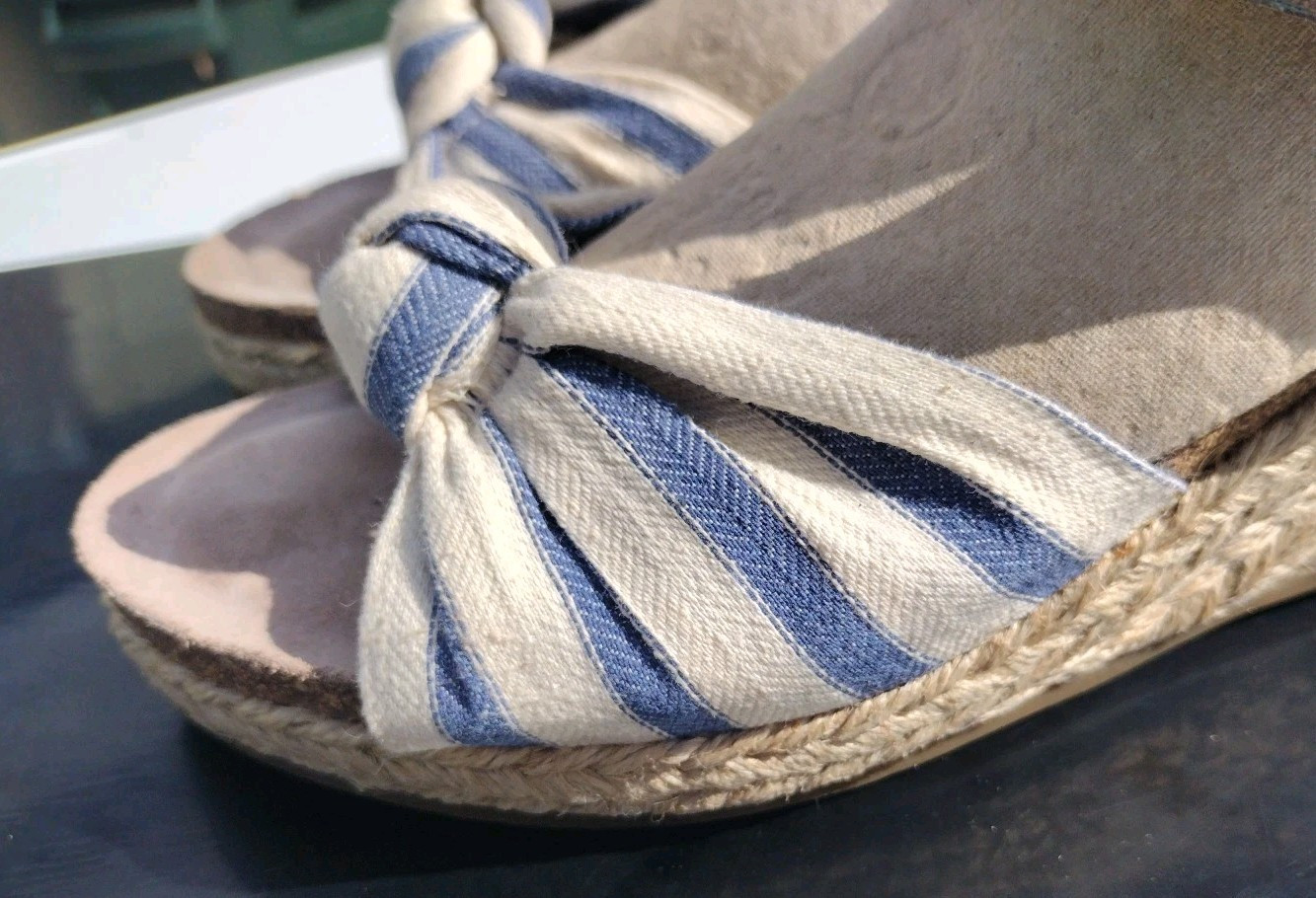 TAOS Hey Jute Women’s Size (7 – 7.5) EU 38. Espadrille Sandals Leather/Textile