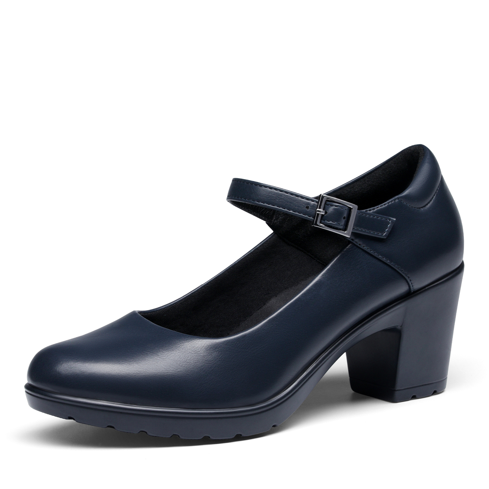 Women Mary Jane Pump Shoes Low Chunky Block Heel Arch Support Dress Pump Shoes
