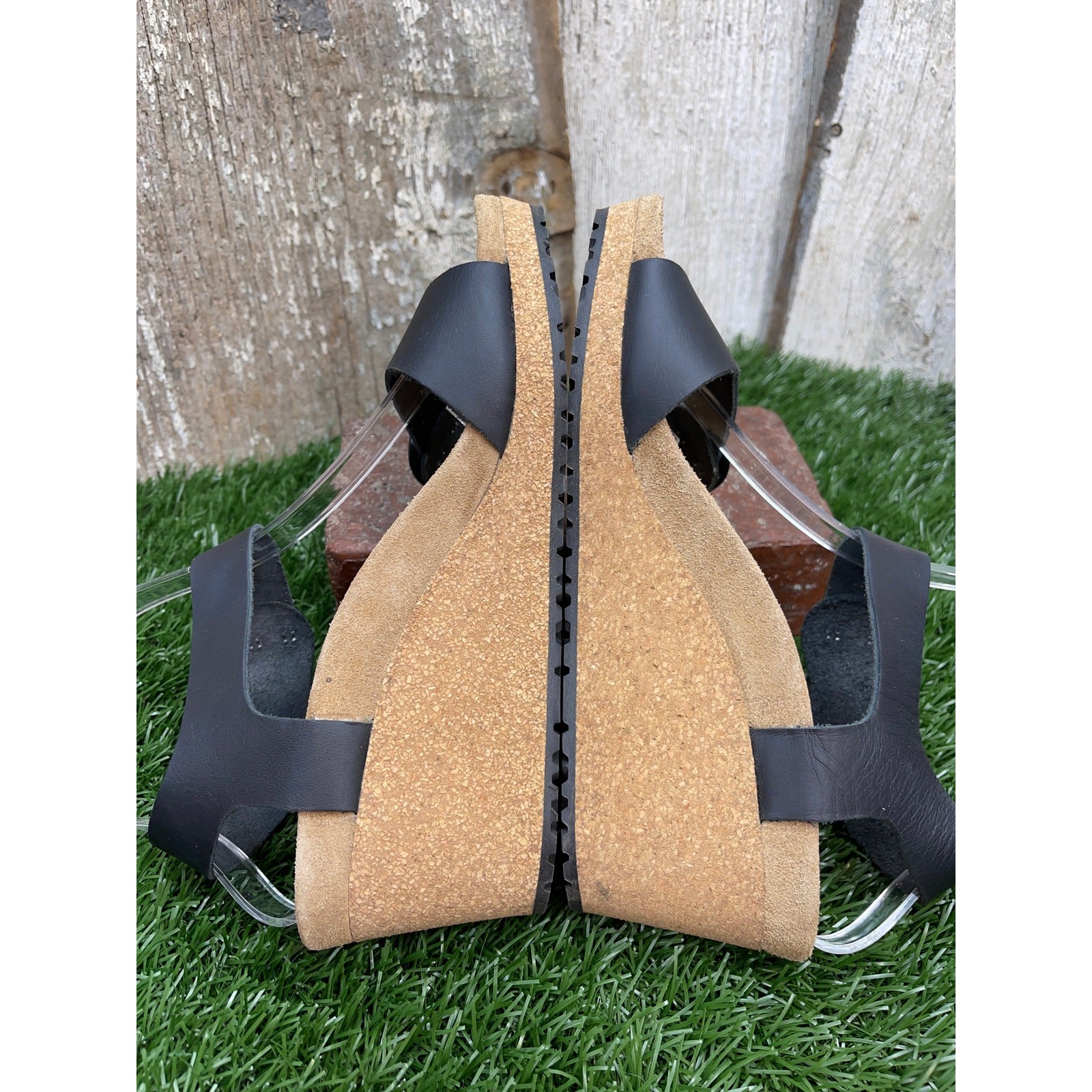 Birkenstock Papillo Soley Leather Black Medium/Narrow EU36 Ladies 5 Wedge Sandal