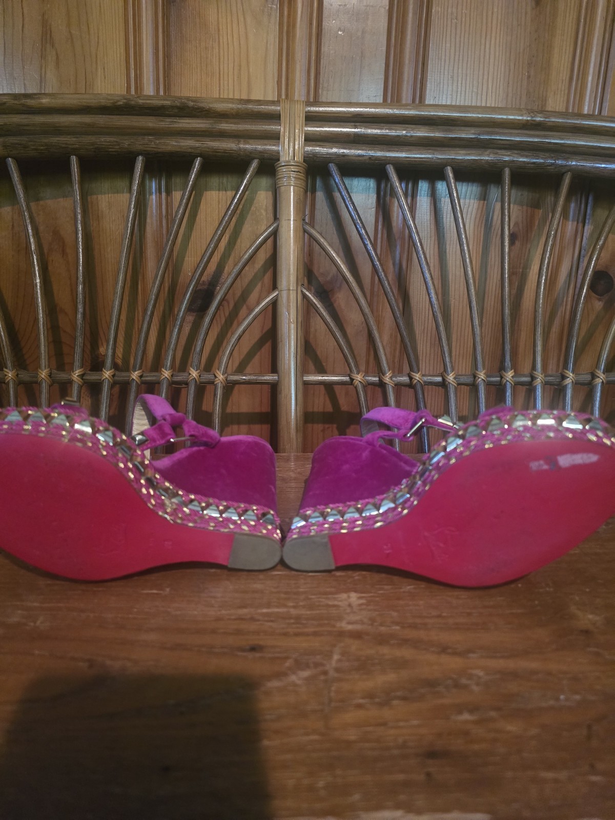 Christian Louboutin Espadrille Studded Sandals Size 6