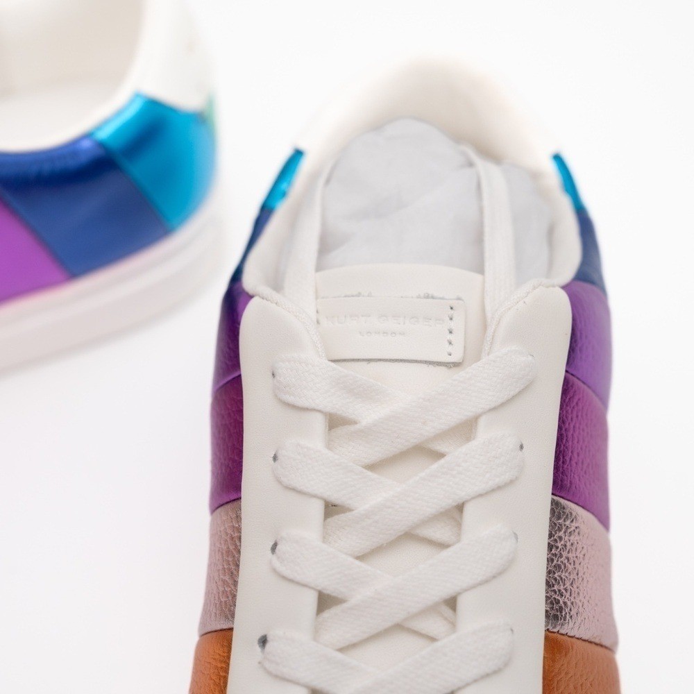 KURT GEIGER LONDON | New! Women’s Lane Stripe Low-Top Sneakers