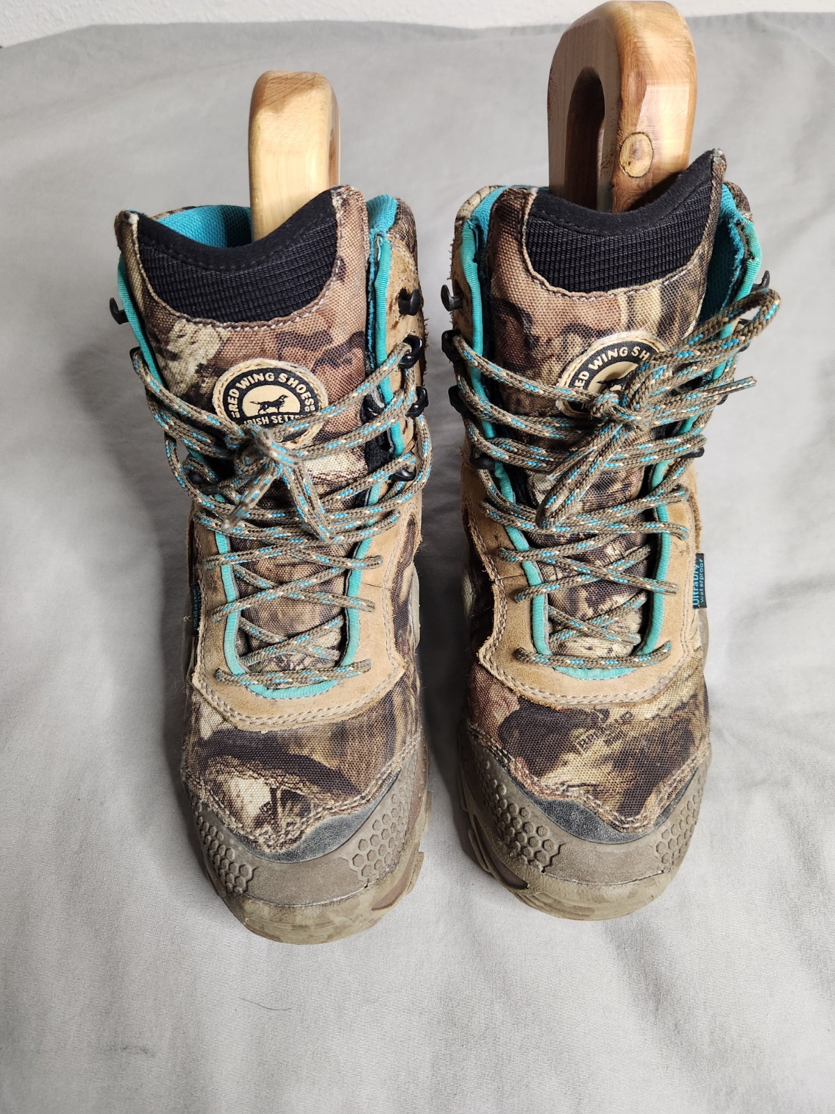 Red Wing Irish Setter Vaprtrek Camo Hunting Boots Womens Sz 6.5 Waterproof 2881