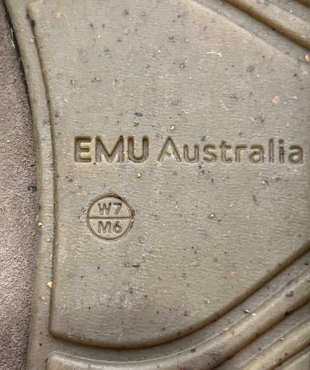 NEW EMU AUSTRALIA x ANTHROPOLOGIE GRAY LAVA AMITY MOCCASINS SLIPPERS SHOES 7