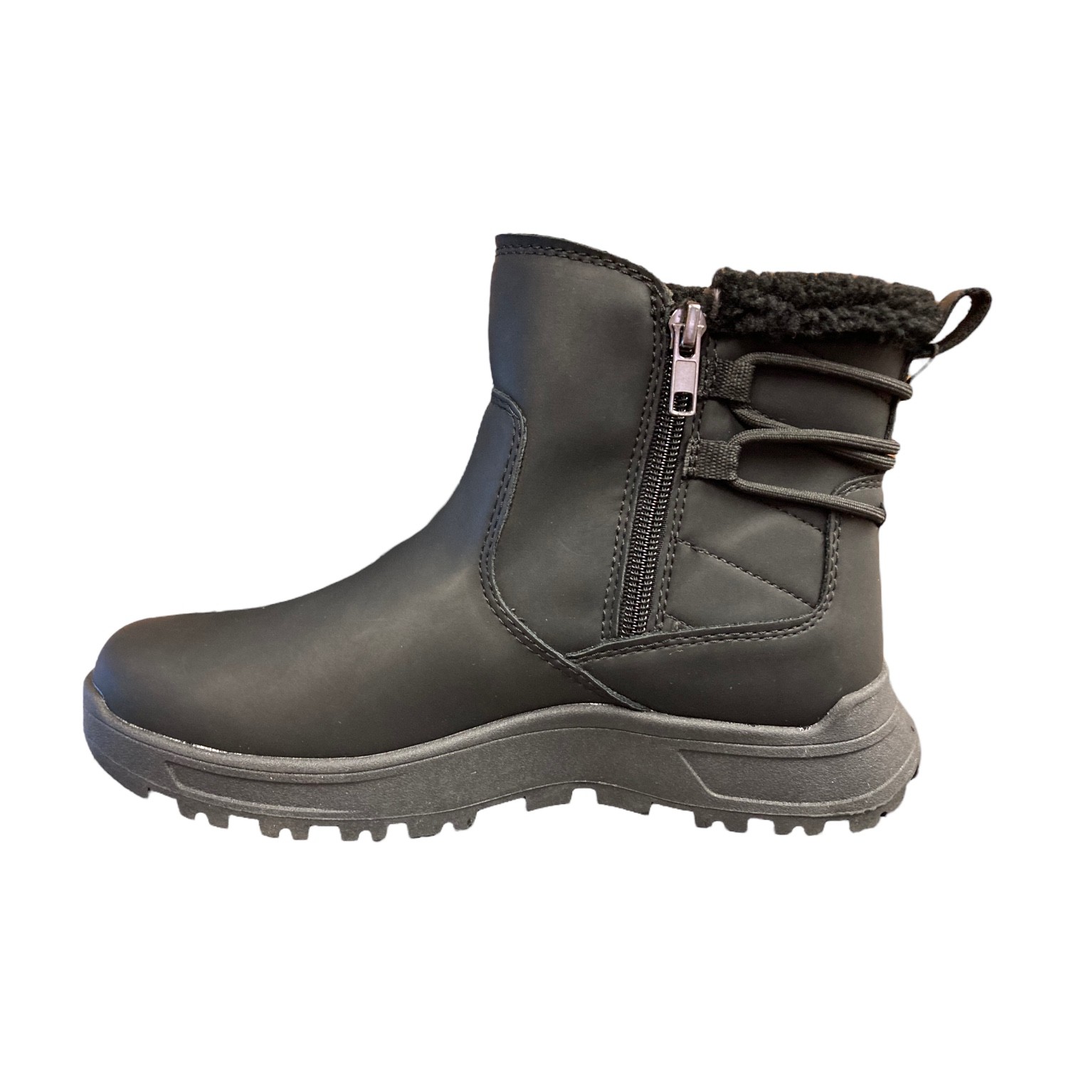 Eddie Bauer Ladies Warm Lined Cushioned Footbed Siren Winter Boot (Black, 7)