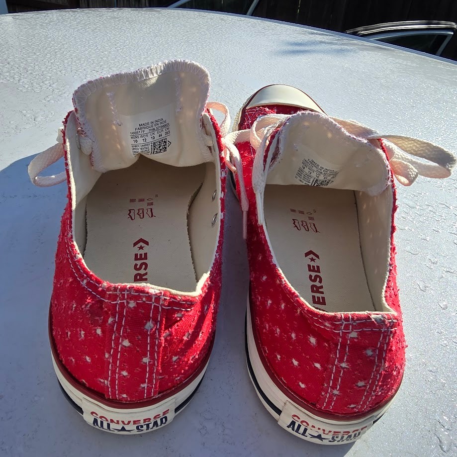 Converse Shoes Size M 10 W 12 Unisex CT All Star Ox 160517F Red Running Sneakers