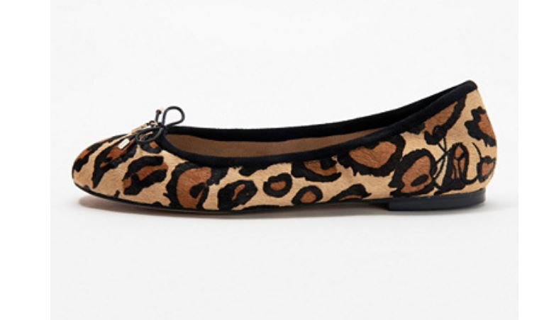 Sam Edelman Animal Print Ballet Flats Felicia New Nude