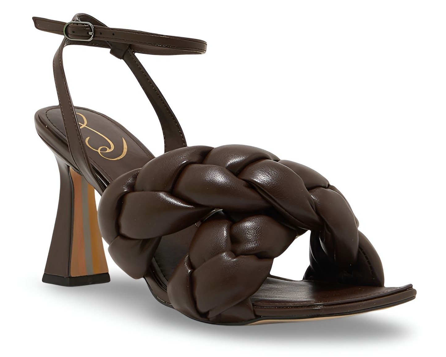 Sam Edelman Women’s Courtney Dark Chocolate Heeled Sandal NW/OB 8M