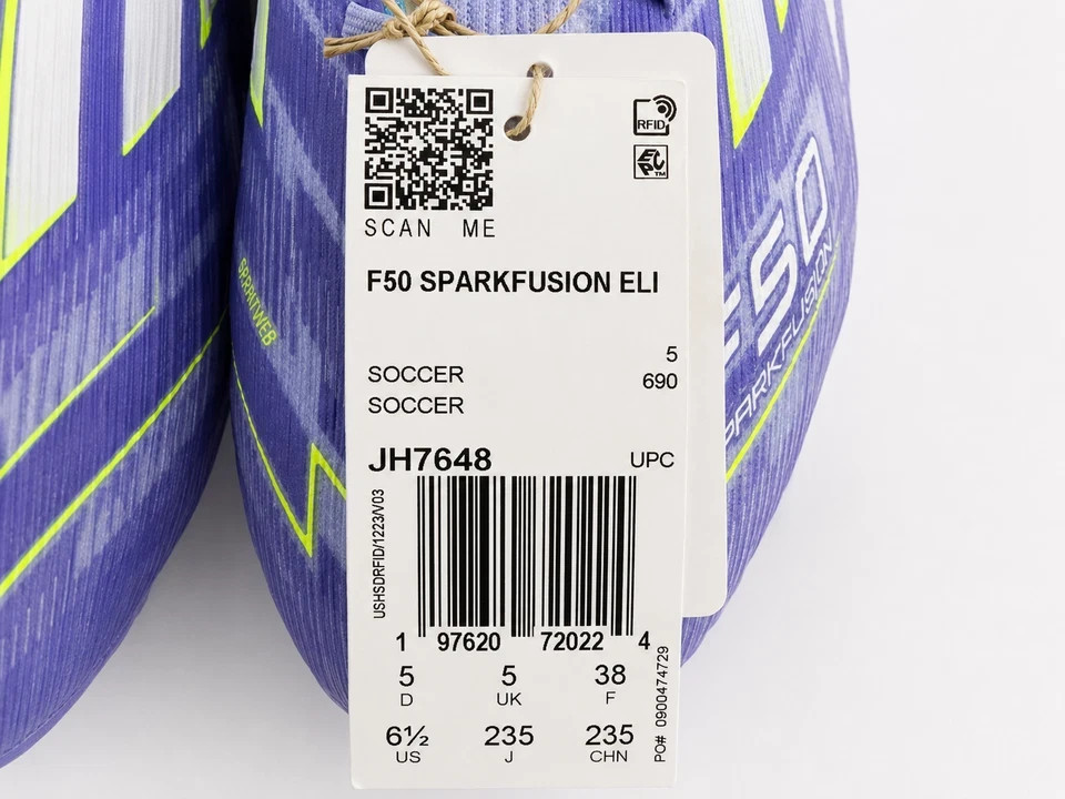 adidas F50 Sparkfusion Elite Mid FG/AG Soccer Cleats Women’s Size 6.5 JH7648 NEW
