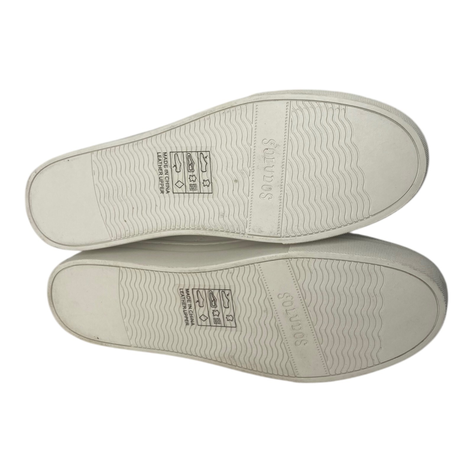 Soludos White Leather Sneakers Women’s Size 7 Ibiza Platform Shoes NEW