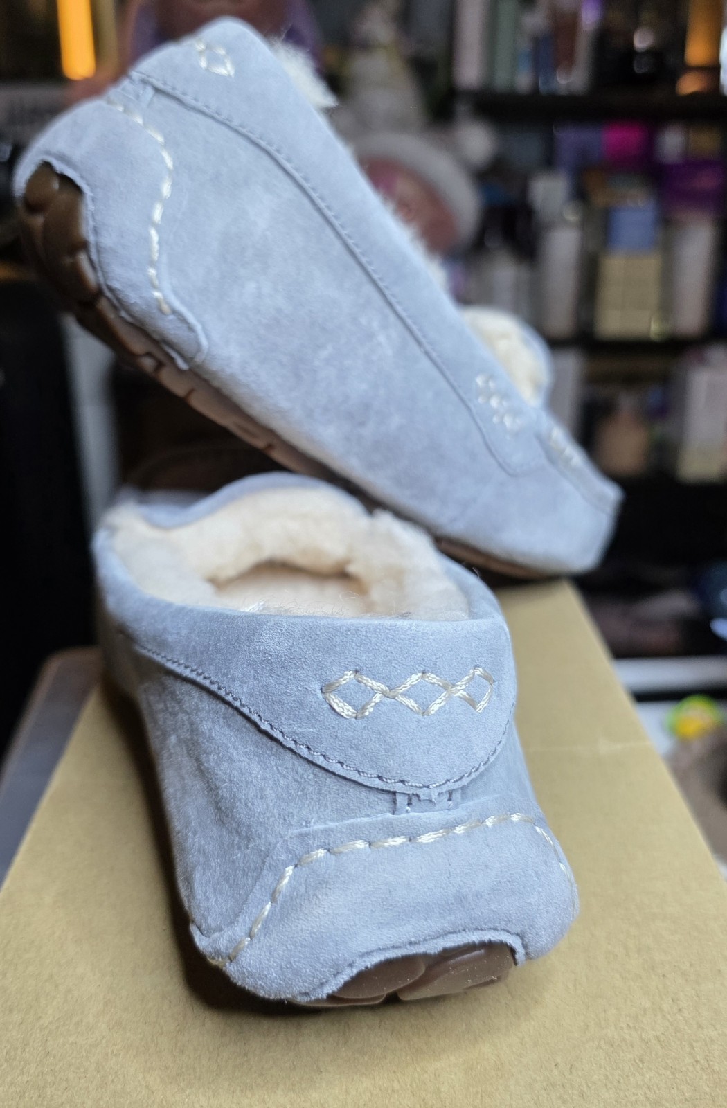 UGG Ansley Women’s Moccasin Slipper Grey In Size 5