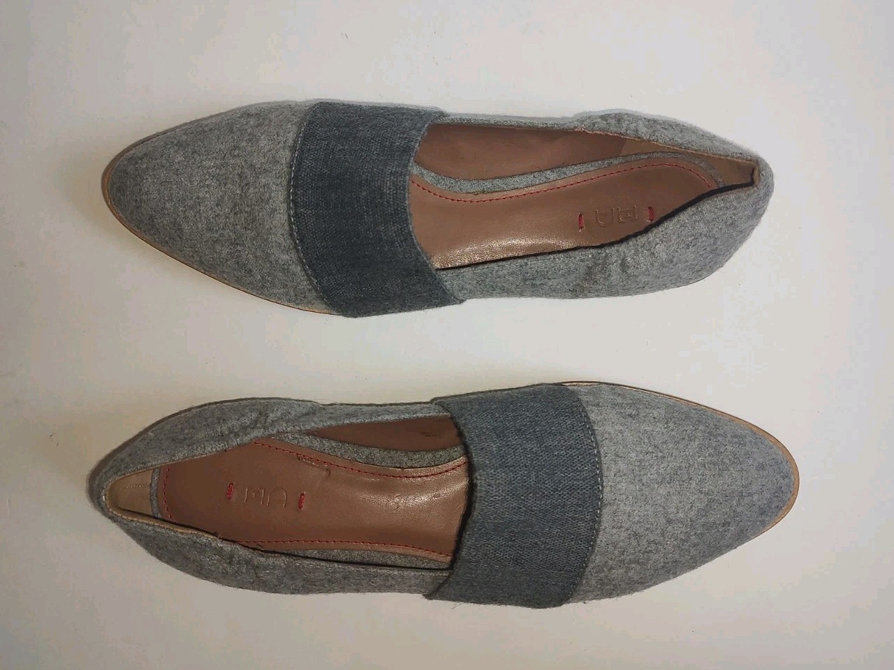 ED Ellen Degeneres Womens Karlin Grey Felted Wool Flats Shoes Slip On Shoes 8.5