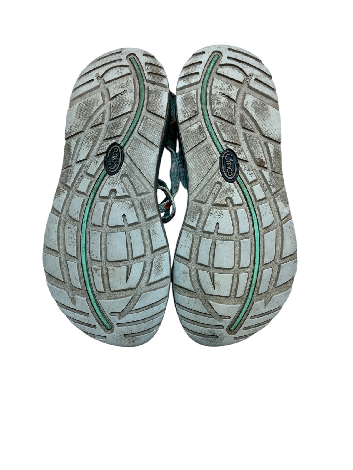 Chaco Z2 Vibram Sports Sandals Classic Hiking Camping Aztec Green Womens Size 10