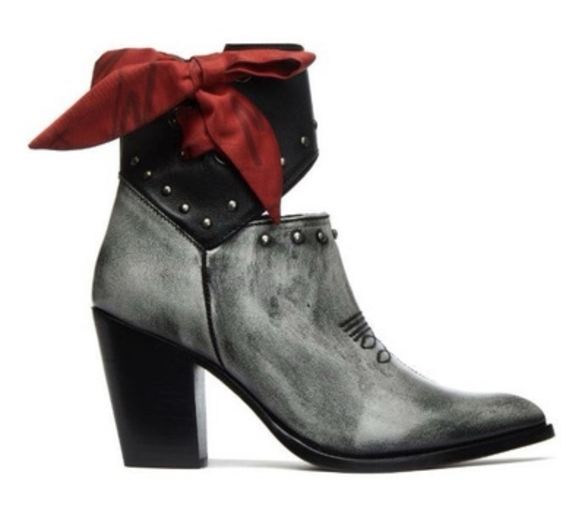Mezcalero Western Boots Victoria Dolce Red 7. 5 Leather Booties Pointed Toe