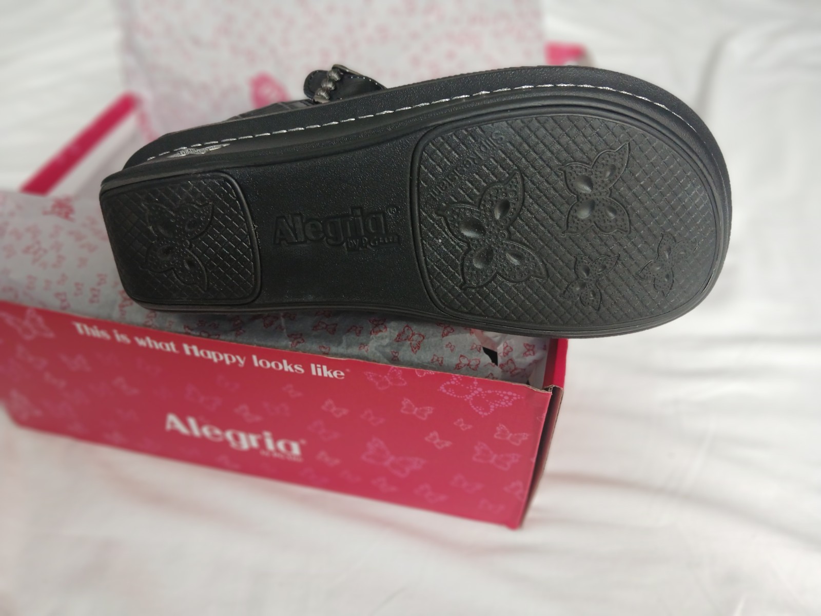 Alegria Classic Clog Women 37 US 6.5-7 Black Leather Color Open Back NWB