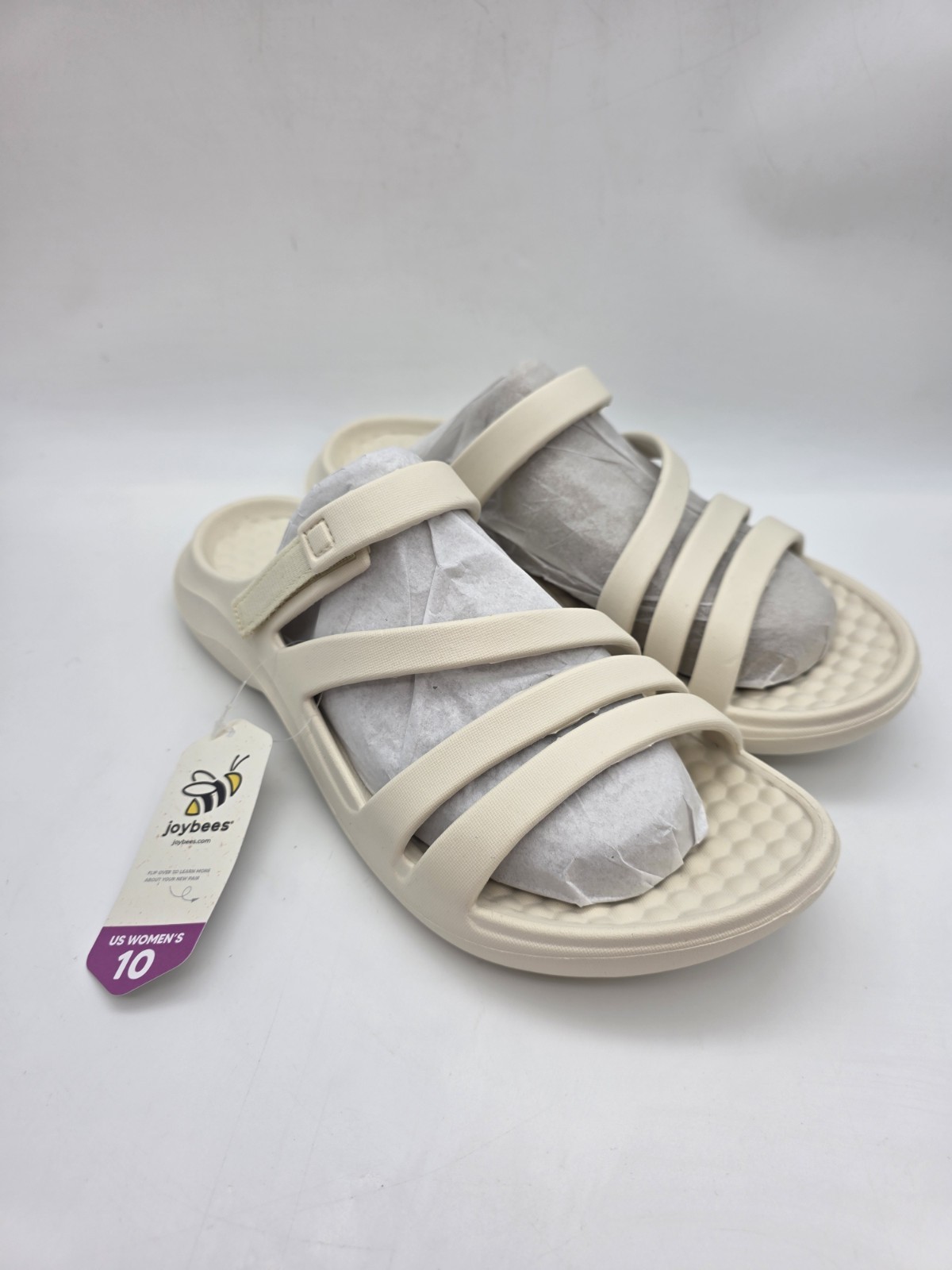 Joybees Women’s Lakeshore Sandal Solid Bone/Bone – WLKSD.BNE, Bone/Bone Size 10