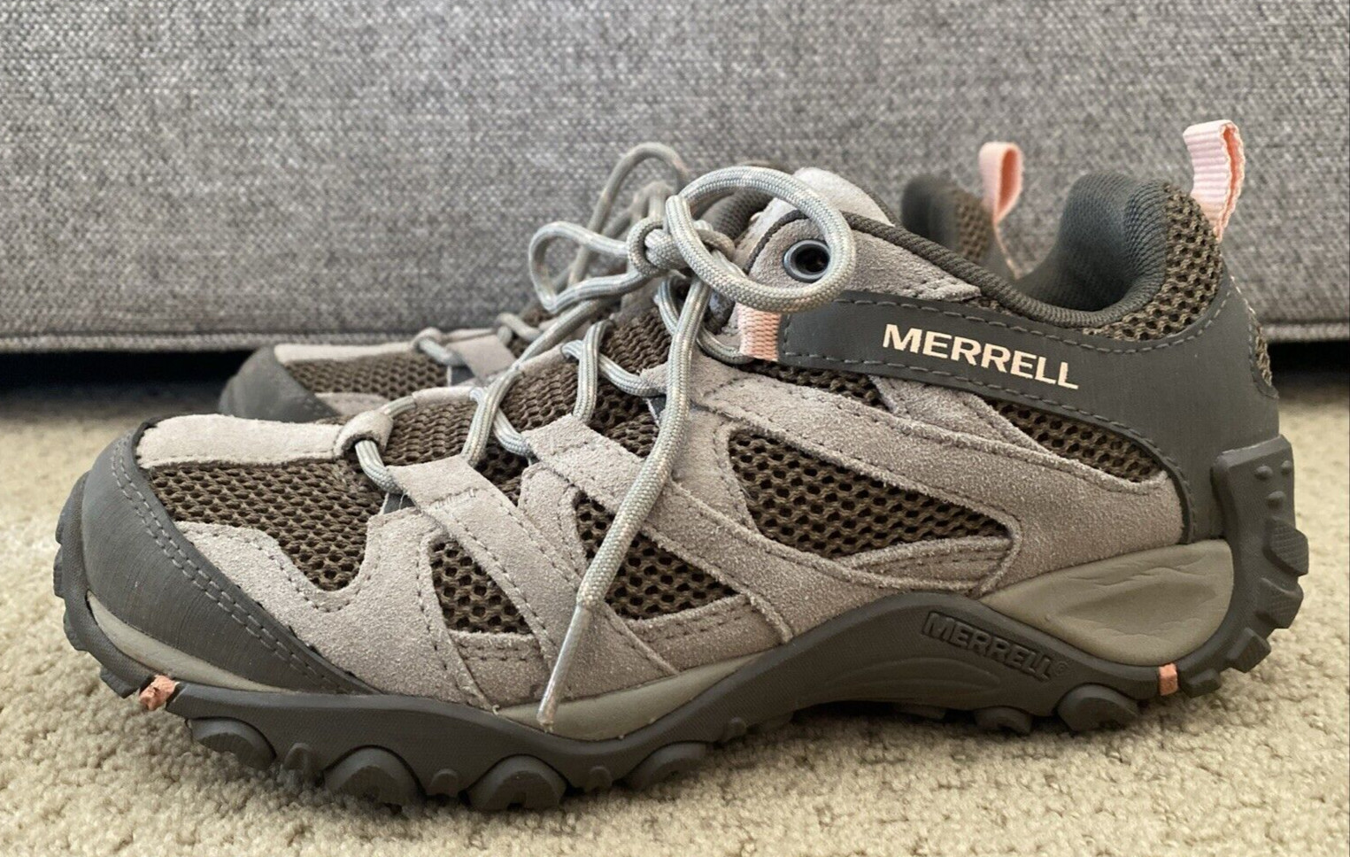 MERRELL J033034 ALVERSTONE Sz 8 ALUMINUM Low Hiking Shoe Boot