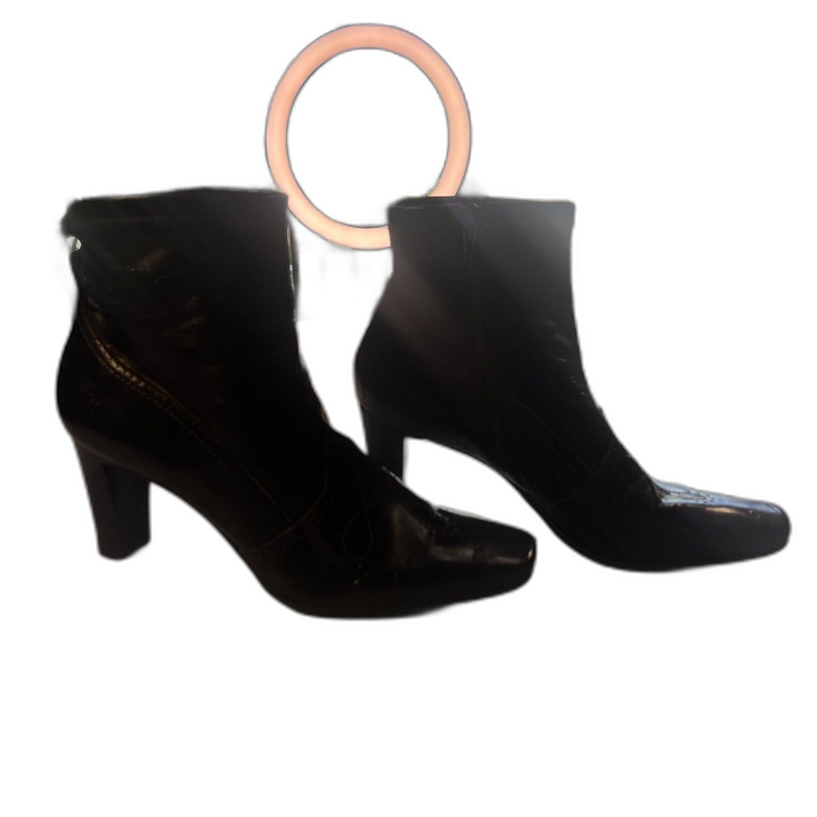 Franco Sarto Leather Ankle Boot Heels Made in Brazil Women’s Booties