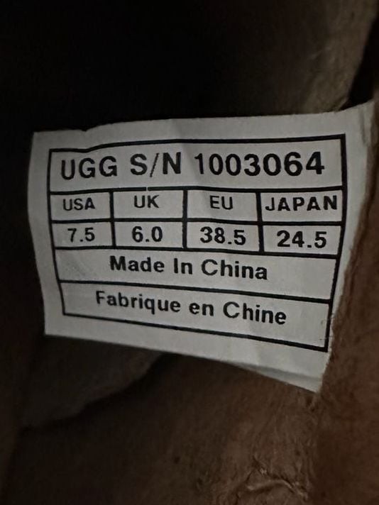 UGG Anais Chestnut Suede Shearling Wedge Ankle Boots Size 7.5
