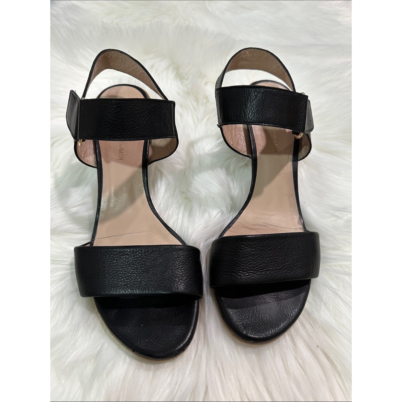 Stuart Weitzman Broadband Leather City Sandals