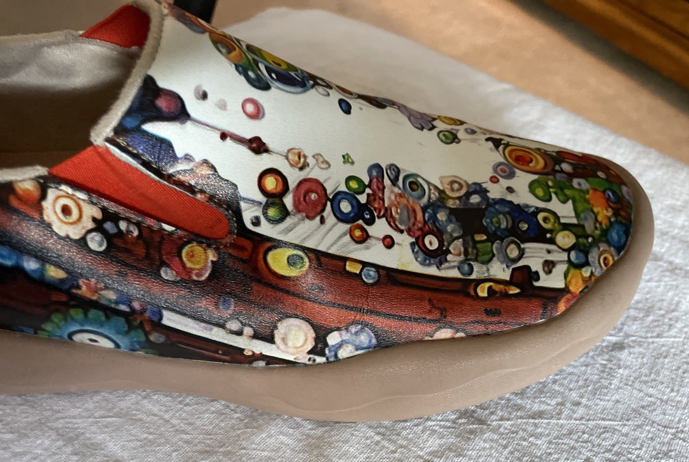 Painted Travel Loafers Artsy Boho Lightweight Casual Comfortable SlipOn Size 9.5