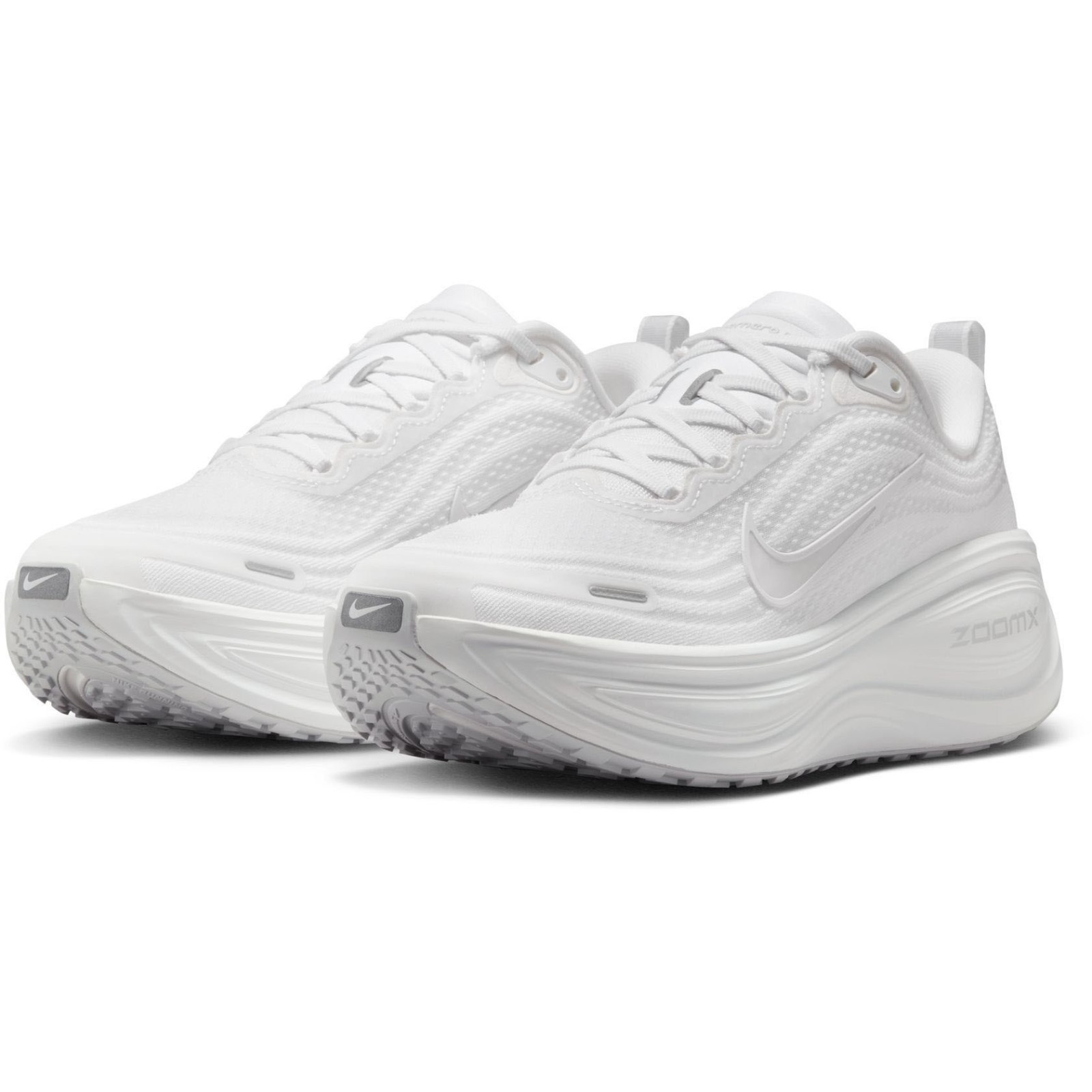 Nike Vomero Plus Road-Running Shoes – Women’s-White/Grey/Metallic Silver