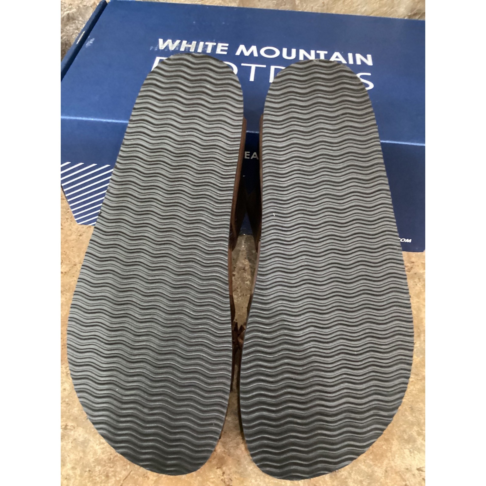 White Mountain Hazy Brown Leather Braided Buckle Slide Sandals W32516-979 Size 7