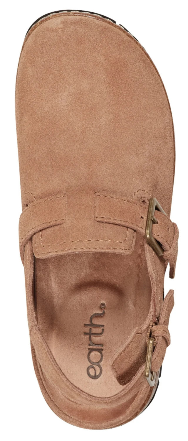 Earth Women’s Elmonte Round Toe Slingback Clogs Medium Brown (Select Size)