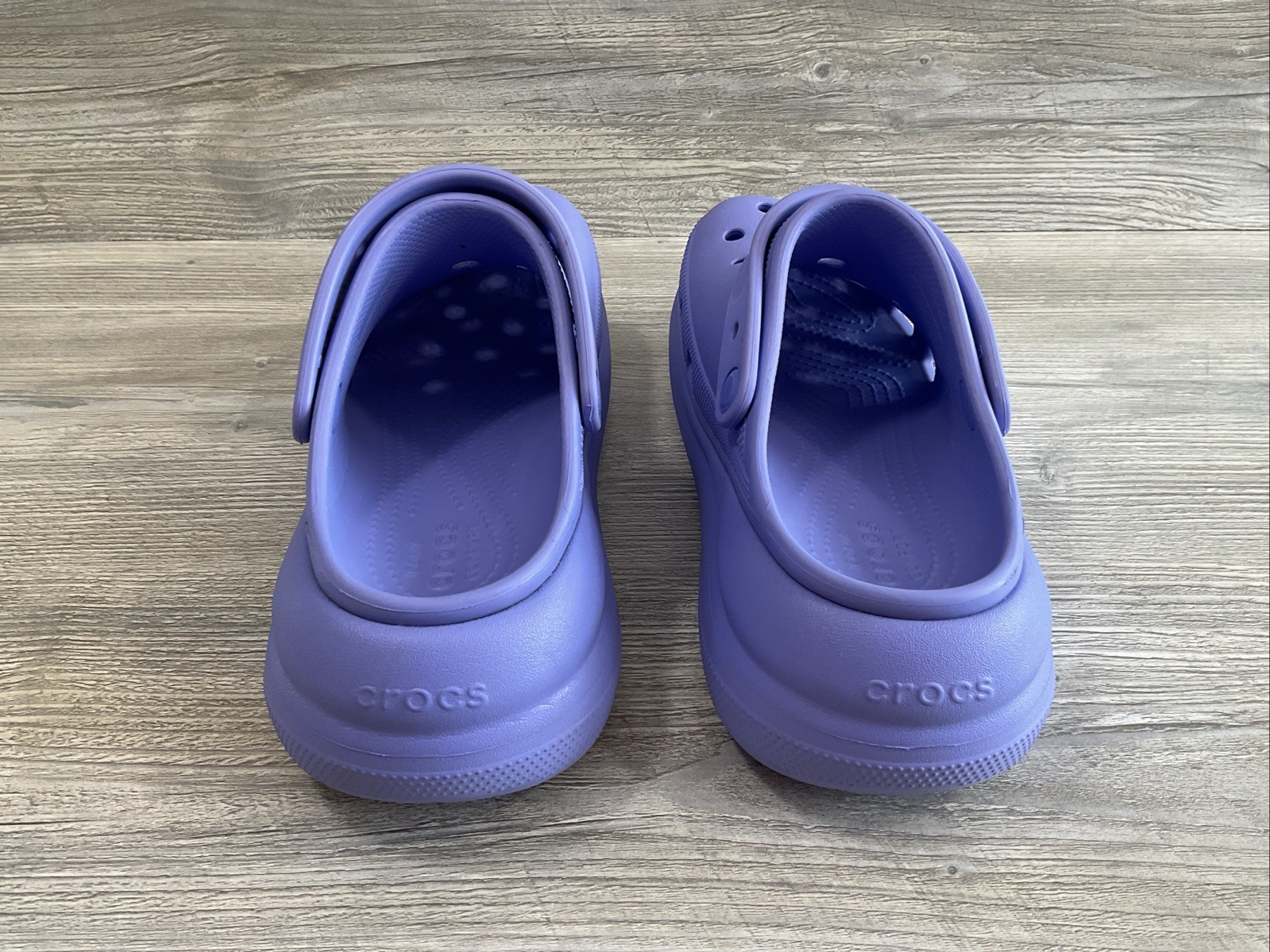 Crocs Womens Classic Crush Platform Chunky Purple lavender Clog 207521 Size 10