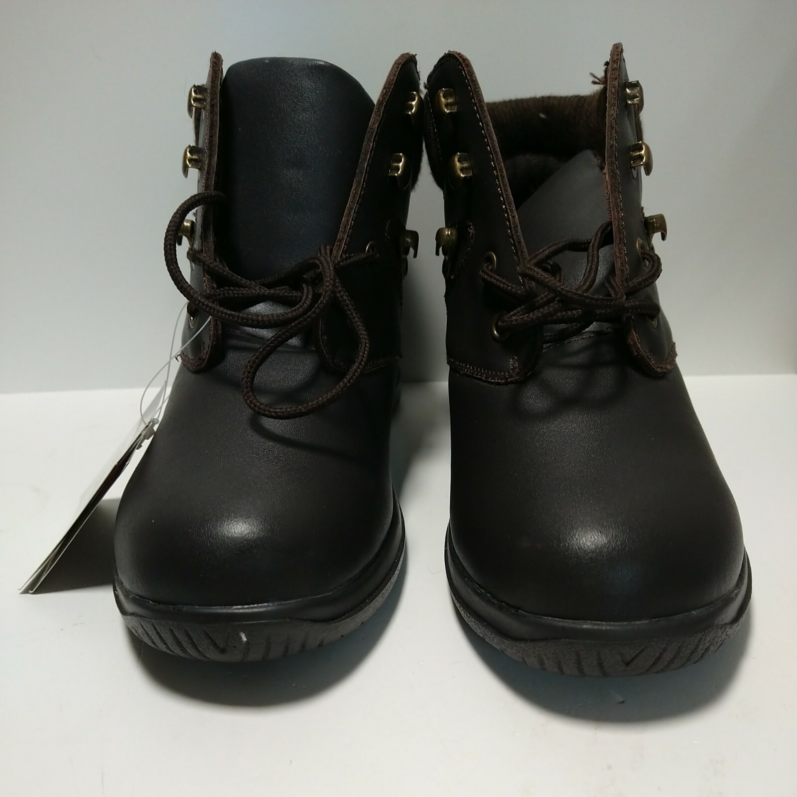 Wanderlust Boston Ladies Workboots Size 6 Low Ankle Boots Brown Leather Look
