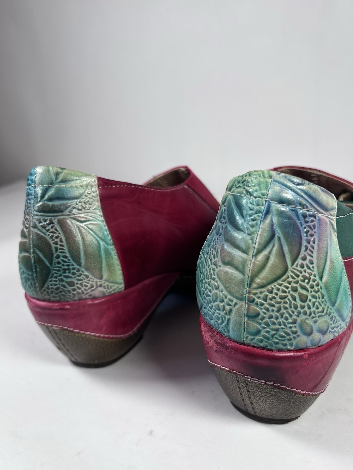 L’Artiste Spring Step Scotland Rainbow Leather Shoes Women’s Size 10 / 40 Clogs