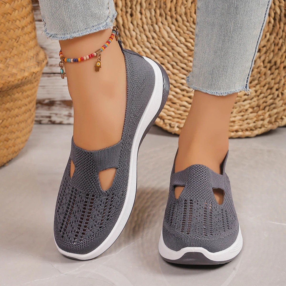 Women’S Casual Shoes Breathable Comfortable Orthopedic Shoes Non Slip Sneakers f