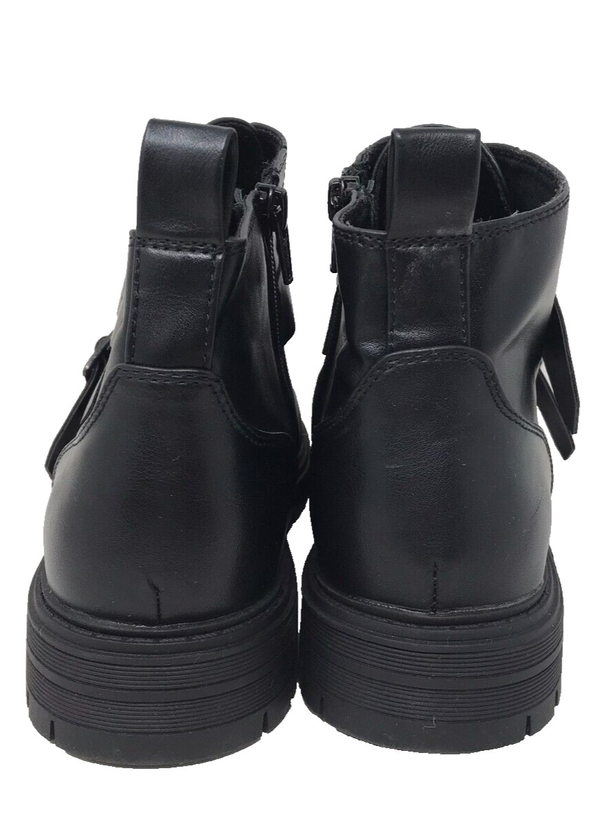 SO Women’s Fettuccine Zip Up Comfort Fashion Ankle Boots Black Size:9.5 121D