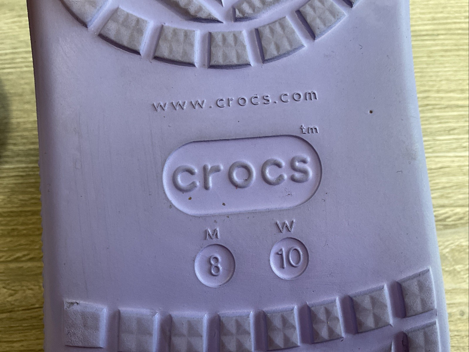Crocs Womens Classic Crush Platform Chunky Purple lavender Clog 207521 Size 10