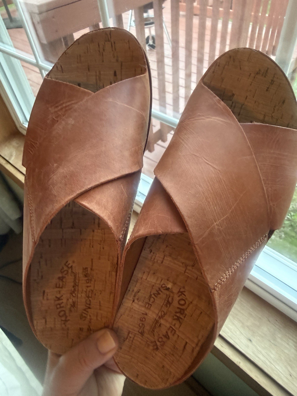 KORK-EASE Tutsi Slides Comfort K45206 Brown Etiope Leather Women’s Size US 10M