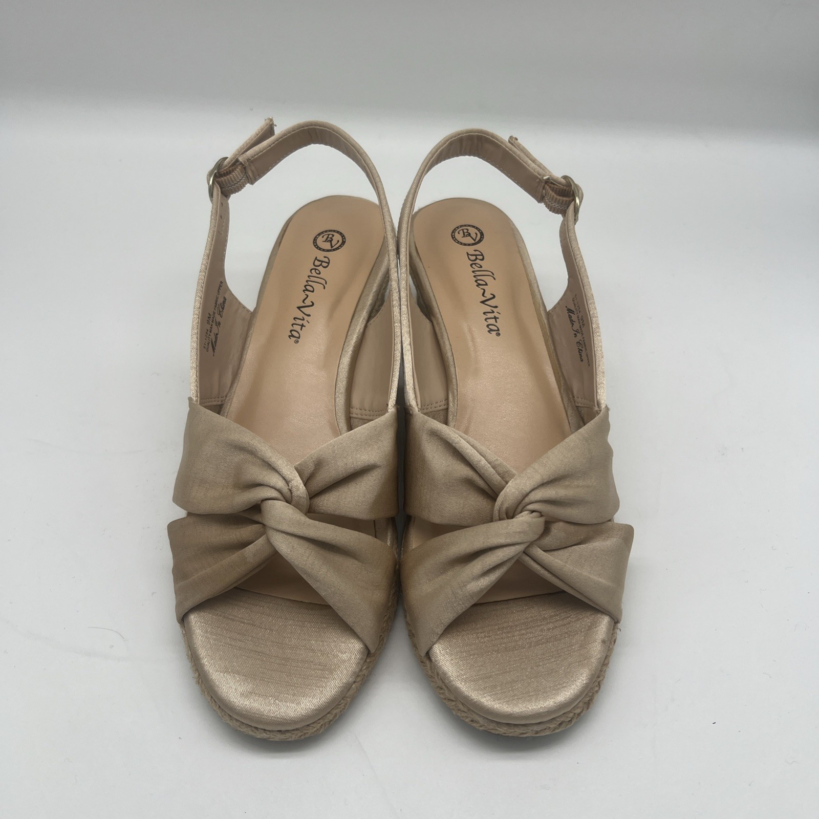 Bella Vita Women’s Kimora Natural Platform Wedge Espadrille Sandals Size 9M